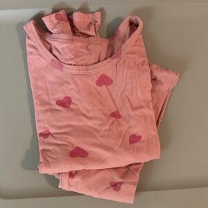 Heart Print Pink Pajama Set